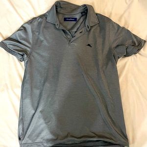 Tommy Bahama golf shirt. Never worn. Gray/silver in colour.